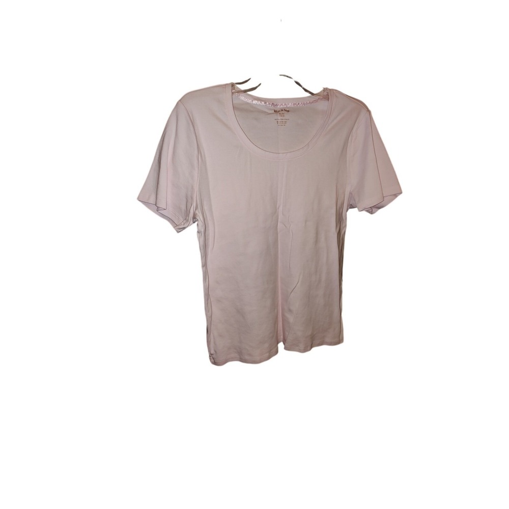Womens White Stag Short Sleeve Tee XL Pink Excellent 100% Cotton Scoop Neck